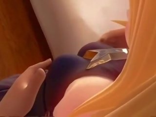 Blondinė animacinis angelas turintys seksas