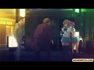 Голям бюст японки аниме смесени момичета момчета tittyfucking и на лицето къминг