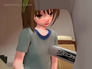Animirano animirano študent zajebal s a baseball bat