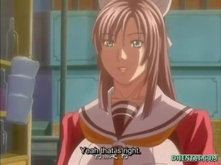 Big busted hentai schoolgirl hot tittyfucking and swallowing cum Video