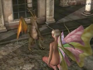 3d animaatio: fairy ja dragon