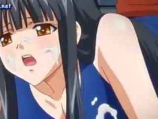 Sexy Anime Babe Gives Oral In Group