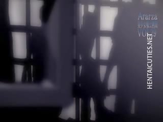 Seksowne 3d anime niewolnik dostaje związany w górę