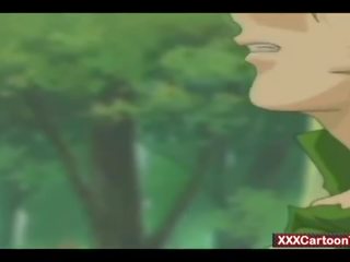 Elf hentai dziewczyna pieprzony w za magiczny las