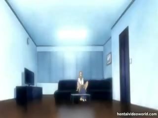 Seksowne anime dziewczyna ujeżdżanie duży kutas do silny orgazm
