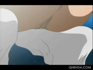 Hentai pielęgniarka practicing dający narodziny z eggs w jej mokre