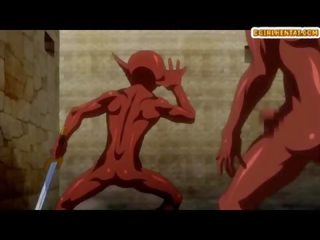 Megkötözés hentai gettó -val felöklendezés forró baszás által kétnemű