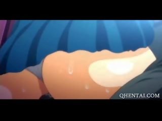 Curvy Hentai Babe Plugs Ass Hole And Vibes Clit