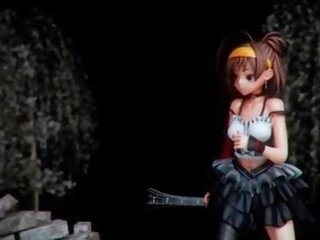 3d hentai anime mīļumiņš izpaužas fucked sunītis zem svārkiem